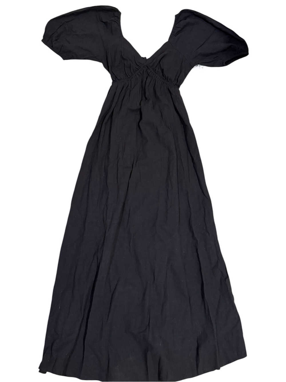 Billabong Dark Gray Love Fade Puff Sleeve Maxi Dress - Picture 3 of 7